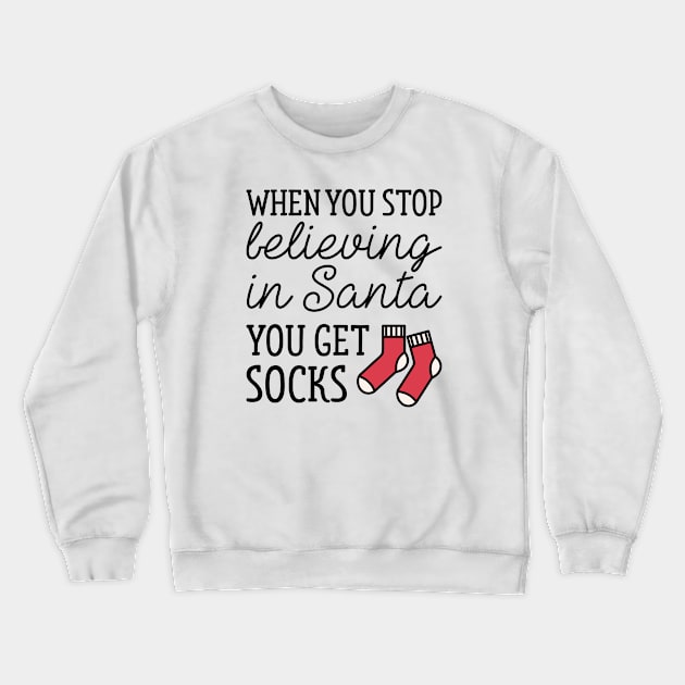 Believing In Santa Crewneck Sweatshirt by LuckyFoxDesigns